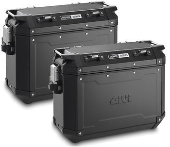 GIVI kufry boczne TREKKER OUTBACK ALU czarne komplet 48LT+48LT - OBKN48BPACK - OBKN48BPACK2